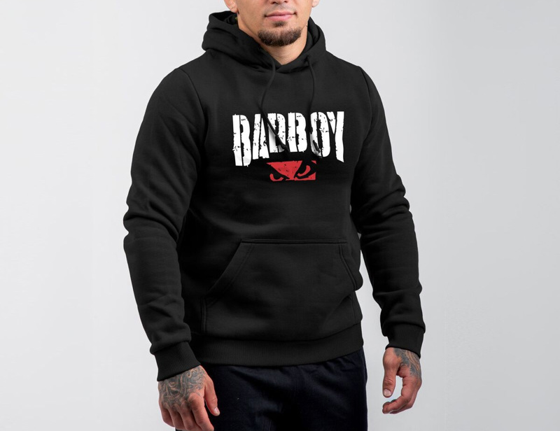 BAD BOY no fear HOODIE - black